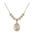 thumbnail image 1 of 18-Inch Hamilton Gold Plated Necklace with 6mm Gold Filled Beads and Saint Lazarus Charm, 1 of 1