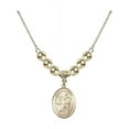 thumbnail image 1 of 18-Inch Hamilton Gold Plated Necklace with 6mm Gold Filled Beads and Saint Luke the Apostle Charm, 1 of 1
