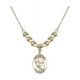 thumbnail image 1 of 18-Inch Hamilton Gold Plated Necklace with 6mm Gold Filled Beads and Saint Sebastian / Hockey Charm, 1 of 1