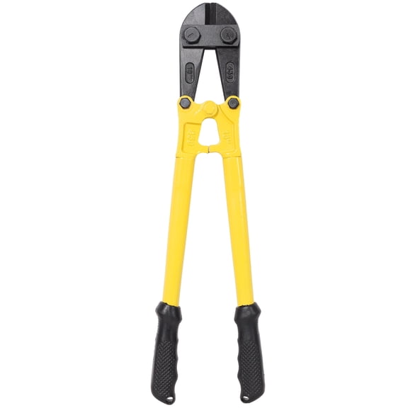 18-Inch Heavy-Duty Bolt Cutter for Fence, Steel Wire, Chain, Screws, Rivets & Medium Padlocks, Ergonomic Soft Rubber Grip Handle, Yellow, Steel