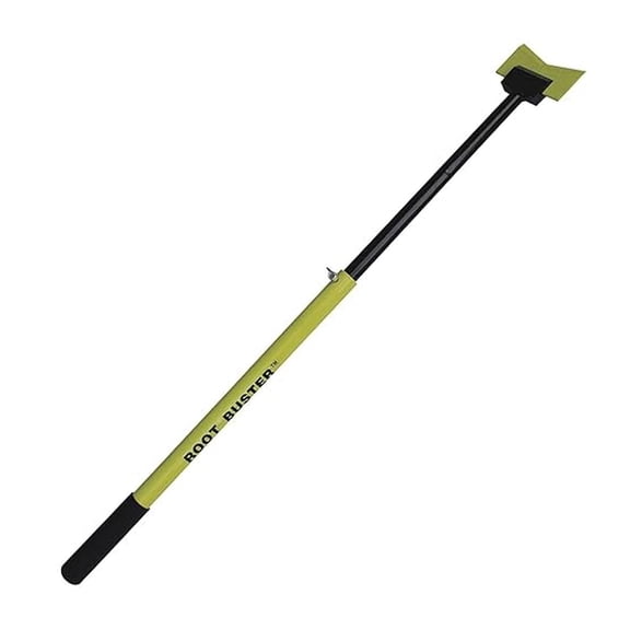 18 Inch Heavy Duty Root Buster with Manual Operation Mode and V Shaped Blade for Patio, Lawn, and Garden Equipment, Green