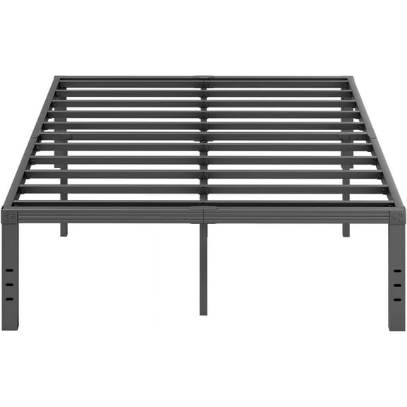 18 Inch High Metal Full Size Bed Frame, Platform Bed Frame Full Size No Box Spring Needed, Easy Assembly, Noise Free, Sturdy, Black