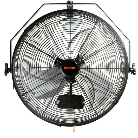 18 Inch High Velocity Wall Mount Fan, 3-Speed 4150 CFM, IPX4 Waterproof, ETL Listed Industrial Wall Fan for Warehouse, Workshop, Greenhouse, Patio, Residential & Commercial Use, Black