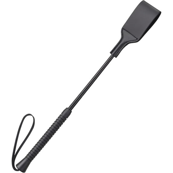 18 Inch Horse Whip, Premium Riding Crop Horse Whip for Equestrian Sports,Black, with Non-Slip Handles