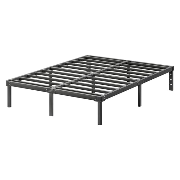 18 Inch King Size Metal Platform Bed Frame with Heavy-Duty Steel Slat Support, No Box Spring Needed, Under Bed Storage Space, Easy Assembly, Noise-Free, Sturdy & Durable, Black