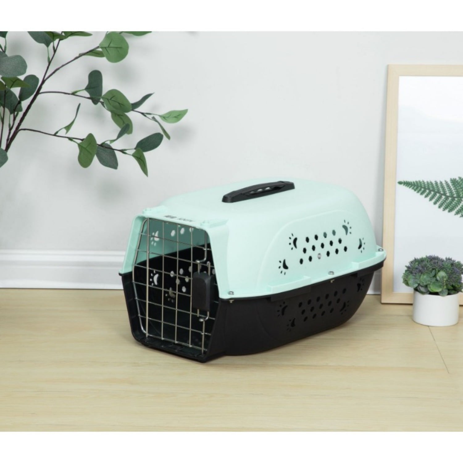 Picture of 18-Inch Light Blue Travel Dog Kennel | Airline-Approved Pet Carrier for ...