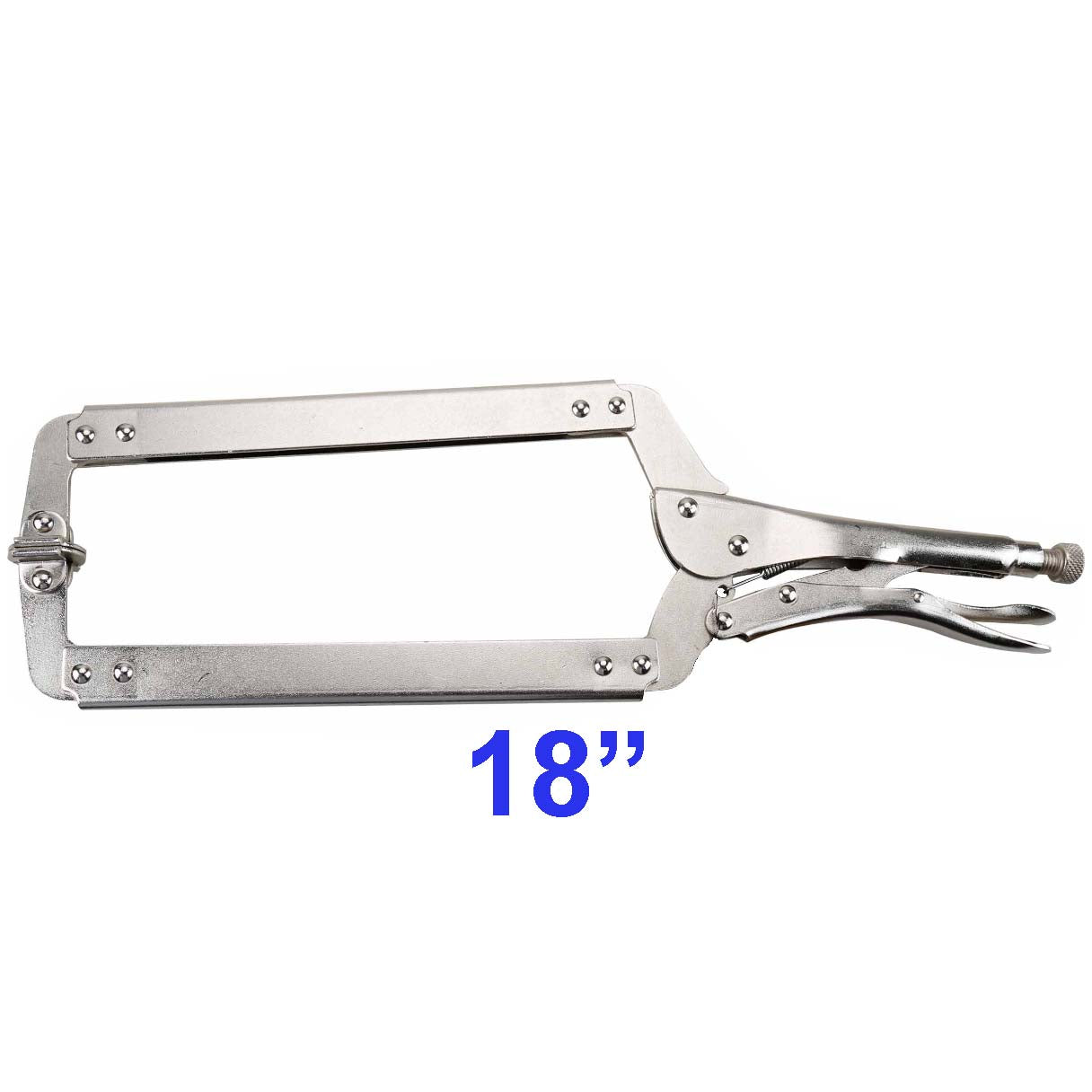 18 Inch Long Deep Locking C-Clamp Plier with Pads