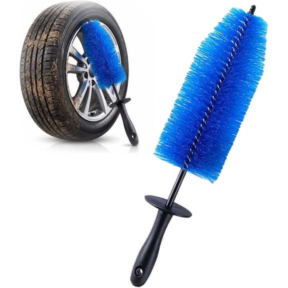18 Inch Long Handle Wheel Brush Nylon for Rims Exhaust Tips1pc