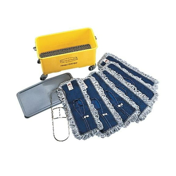 18 Inch Loop Fringe Finish Mop - White/Blue