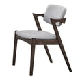 thumbnail image 1 of 18 Inch Modern Wood Dining Chair, Set of 2, Angled Arms, Backrest, Gray - Saltoro Sherpi, 1 of 5