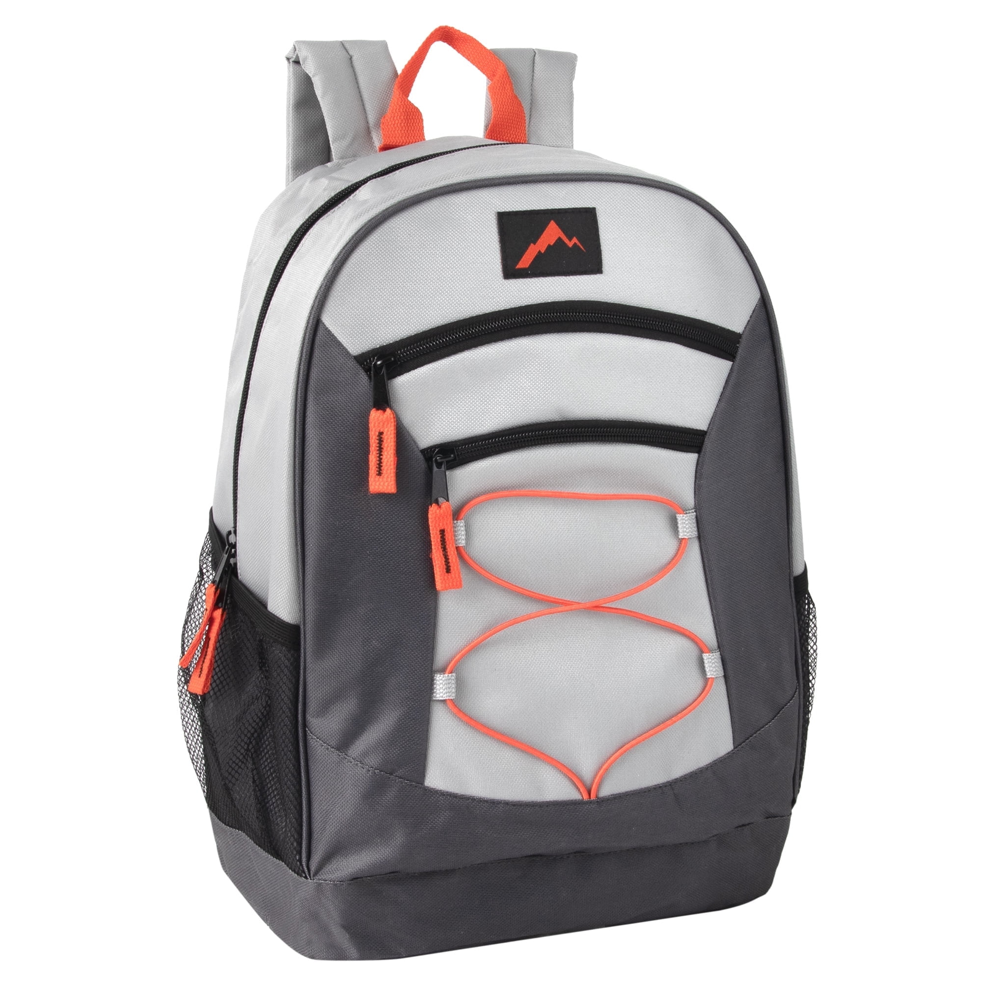 17 Inch Backpack with Front Zippered Pocket and Side Mesh