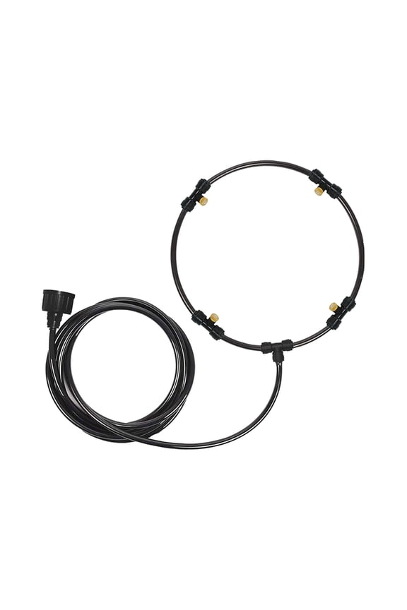 18 Inch Outdoor Fan Misting Kit with 5M Water Pipe Fine Mist Cooling Spray Ring System for Patio Garden Summer Cooling