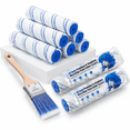 18 Inch Paint Roller Kit, 9 Pack, Microfiber Covers for Large Area ...