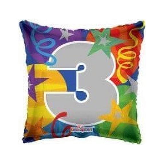 18 Inch Party Number 3 Balloon