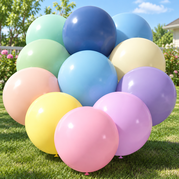18 Inch Pastel Large Balloons, Multicolor Macaron Big