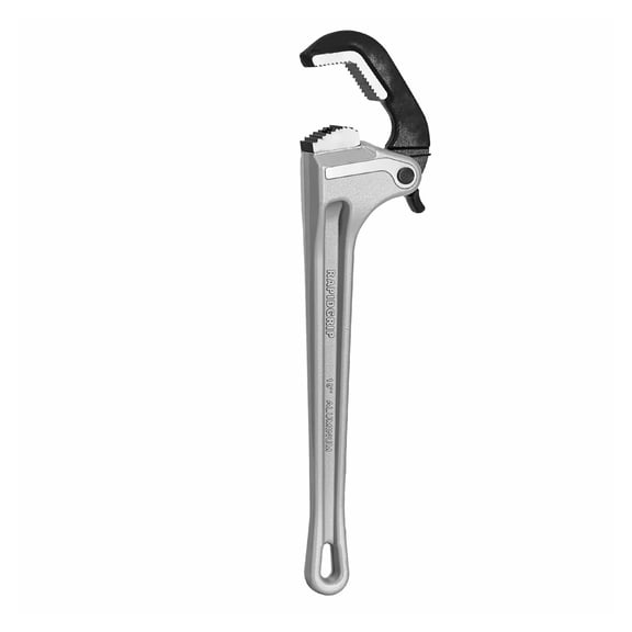 18 Inch Pipe Wrench - Aluminum Straight Plumbing Wrench with Automatic Jaw Adjustment, Ergonomic Handle, Heavy Duty 60CRV Steel, for Water Pipes & Automotive Repair