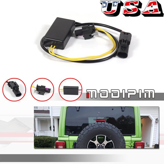 18 Inch Plug and Play Third Brake Light Extension Harness for 2018 - 2024 for Jeep Wrangler JL-