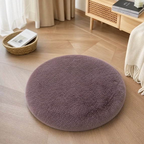 Soft Mat For Rabbit 18 Inch Rabbit Plush Round Pet Cushion Soft Sleeping Mat for Cats Dogs ...