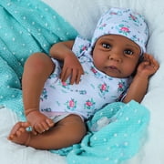 18 Inch Realistic African American Reborn Doll with a Soft, Weighted Body, Perfect As a Christmas Present for Children Aged 3 And Up