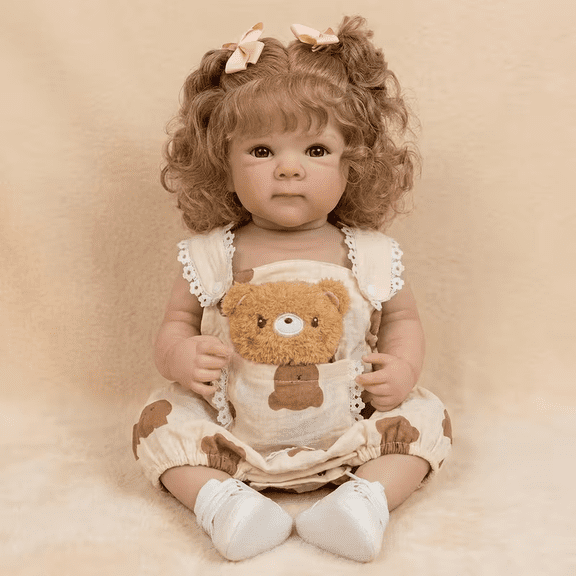 18 Inch Reborn Baby Doll, Realistic 3D Skin Texture, Soft Vinyl Body with Feeding Kit, Lifelike Collectible Toy