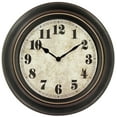 thumbnail image 1 of 18 Inch Retro Wall Clock Silent,Accurate Time,Big Numbers,Quartz,Analog,Black, 1 of 6