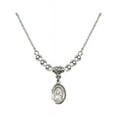 thumbnail image 1 of 18-Inch Rhodium Plated Necklace with 4mm Sterling Silver Beads and Our Lady of la Vang Charm, 1 of 1