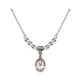 thumbnail image 1 of 18-Inch Rhodium Plated Necklace with 4mm Sterling Silver Beads and Saint Marcellin Champagnat Charm, 1 of 1