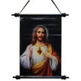 thumbnail image 1 of 18 Inch Sacred Heart of Jesus Religious Hanging Wall Art Scroll, 1 of 1