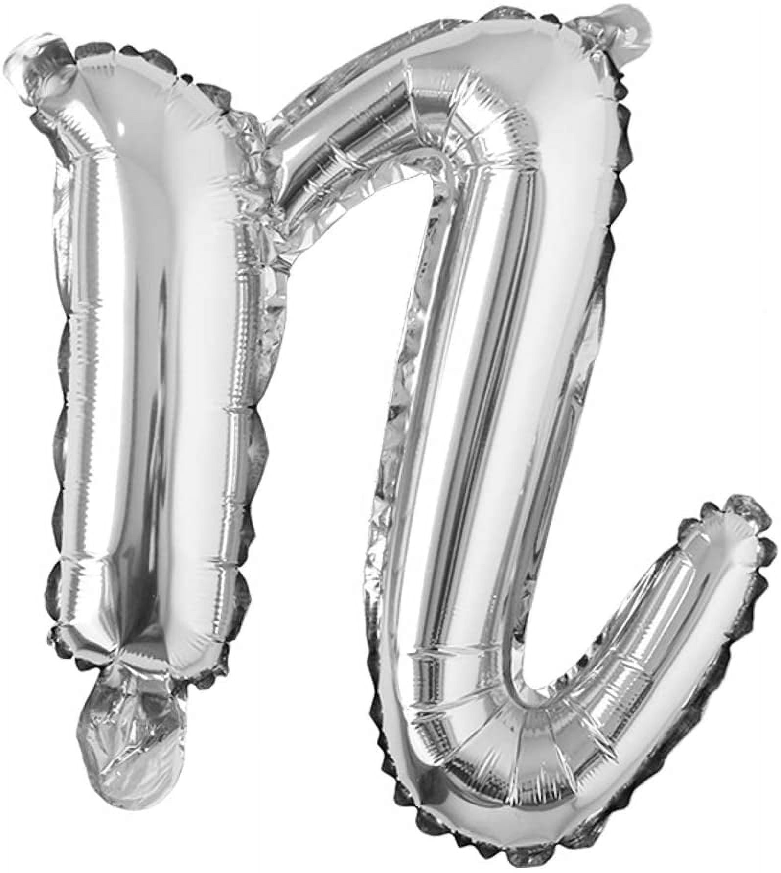 18 Inch Silver Lowercase Happy Birthday Balloon Letter - Party ...