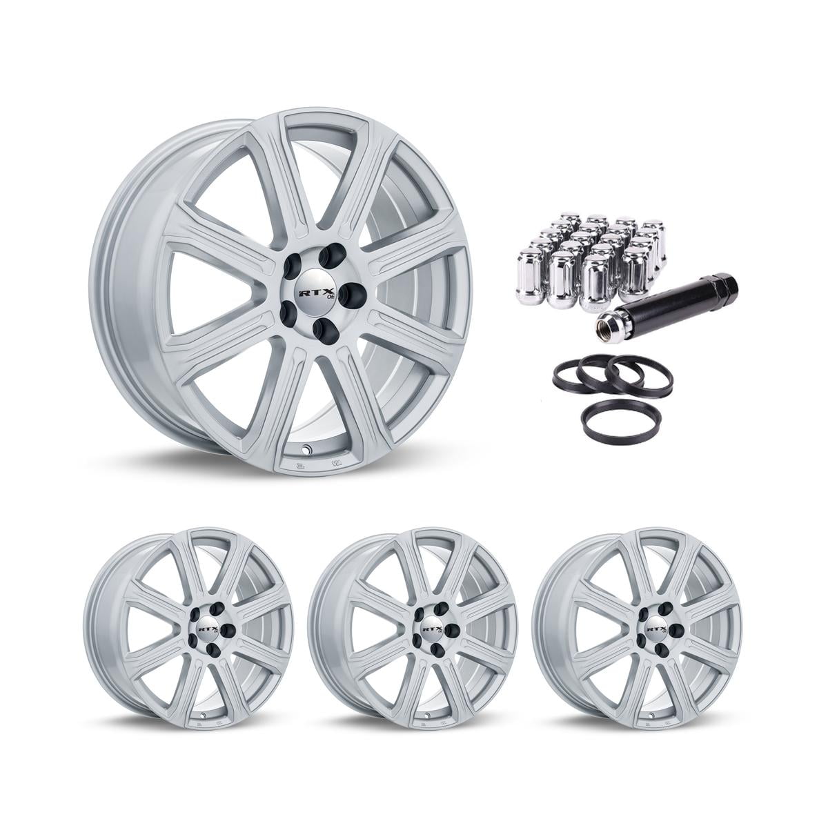 18 Inch Silver Rims (Set of 4) for 2022-2024 Ford Maverick, RTX 82226 ...