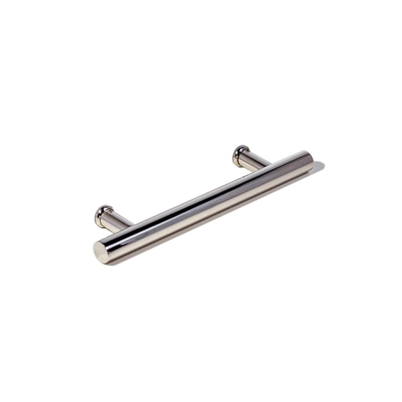 18 Inch Single-Sided Modern Stainless Steel Front Door Handle Chrome Mirror Polished Finish, Contemporary Push Pull Barn Door Handle for Glass Doors Sliding Doors Hardware, Round Cylindrical Bar