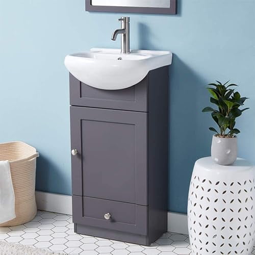 18 Inch Small Bathroom Vanity with Sink, Modern Bath Vanities Combo ...