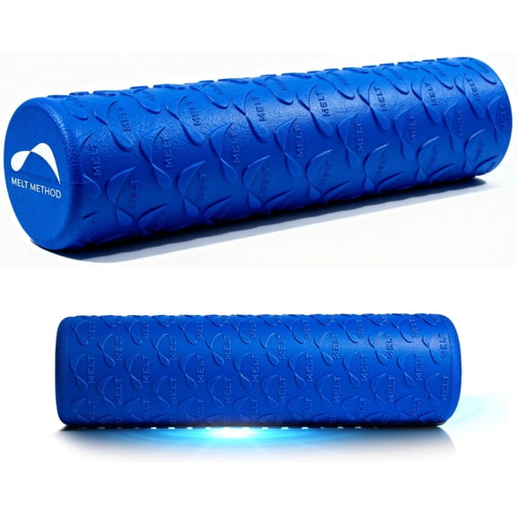 18 Inch Soft Travel Foam Roller w/FasciaTherapy - Low Density Size for Physical Therapy, Muscle Recovery, Back Massage & Pilates Half The Length of Original