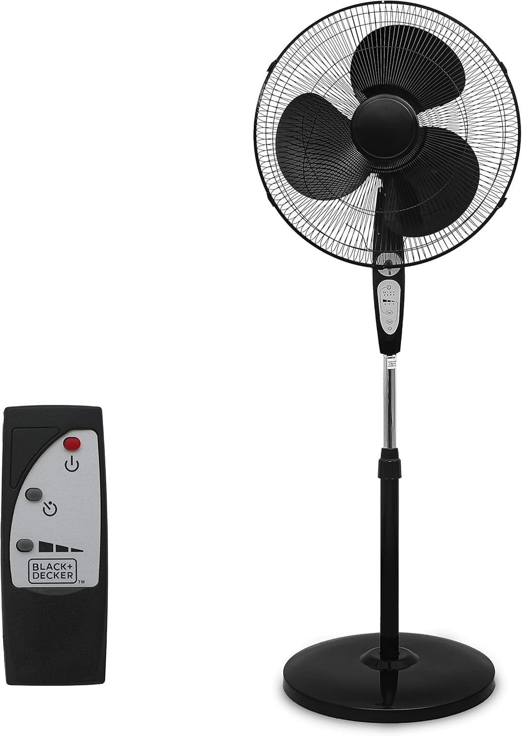 18-Inch Stand Fan with Pedestal Base, Height Adjustable Pedestal Fan ...