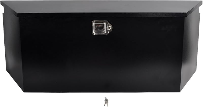 24x18x18 Black Steel Underbody Tool Box – For Truck, Trailer, Pickup, ATV