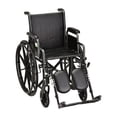 thumbnail image 1 of 18 Inch Steel Wheelchair with Detachable Arms & Elevating Leg Rests - 1 Each / Each - 5185SE, 1 of 1