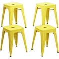 18 Inch Stools Metal Stools Vintage Stackable Backless Stools for