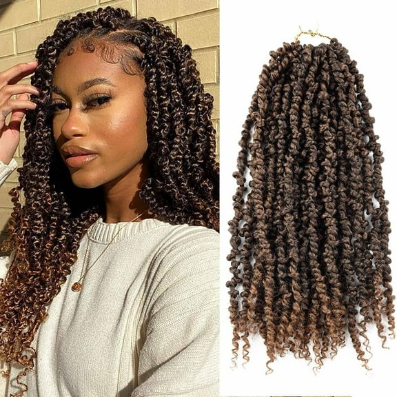 18 Inch Synthetic Passion Twists Crochet Hair 12Roots/lot Pre-looped and Pre-Twisted Crochet Braid Hair Extensions for Women