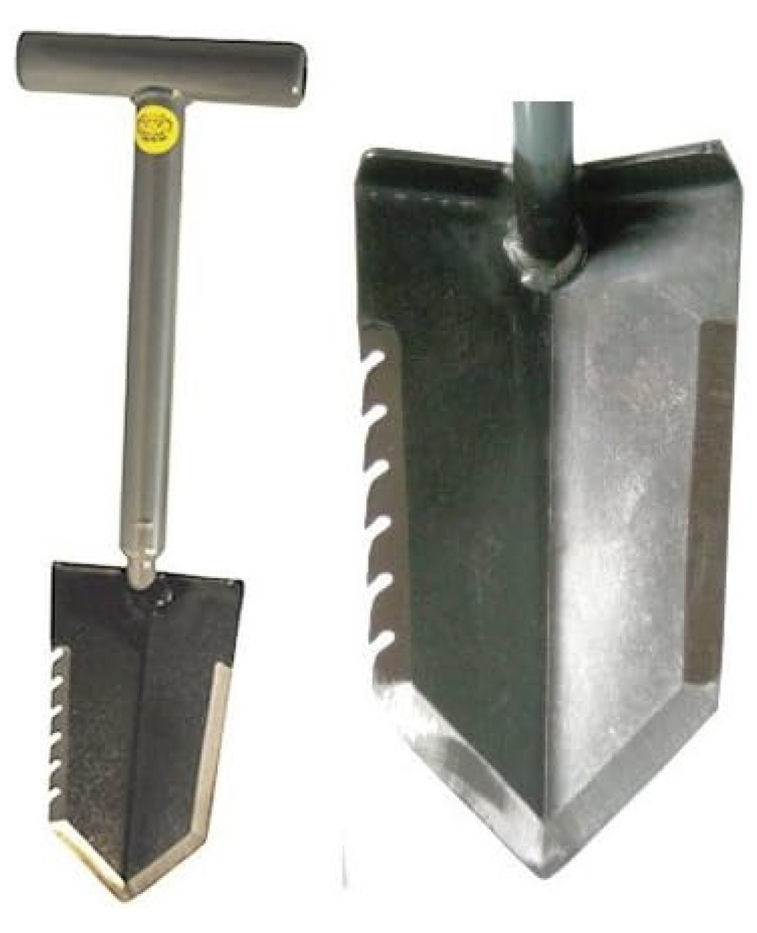 18 Inch T-Handle Shovel Serrated Blade - Metal Detecting Digging Tool ...