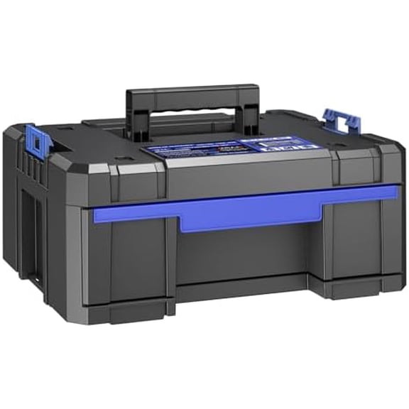 18 Inch Tool Box with Drawer | Stackable Modular Tool Organizer Box Storage System | Garage Storage | Home Repair | Professional Use | (SC1-C)$$Tools