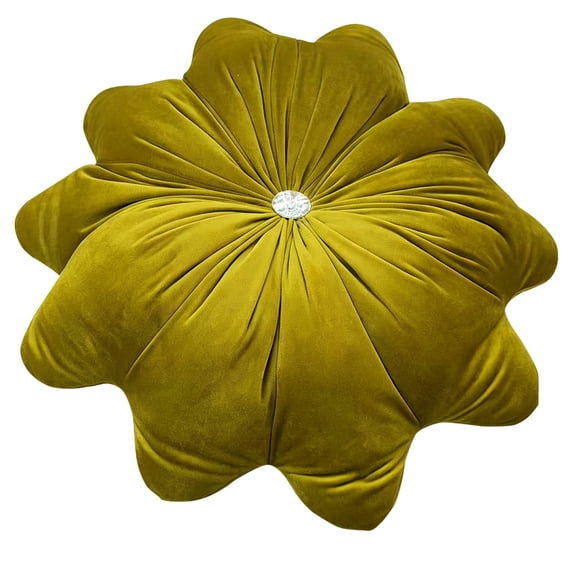 18 Inch Velvet Round Throw Pillow case, Decorative Shaped Cushion For Sofa,Couch,Vanity Chair, Bed, Living Room Accent,Soft Home Decor Pillow(Style G)