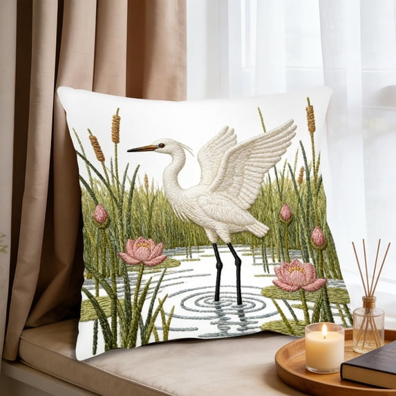 18 Inch Velvet Throw Pillow Cover with 3D Embroidery, Cute Decorative Square Pillow Case for Sofa Couch Bedroom Living Room Home Decor