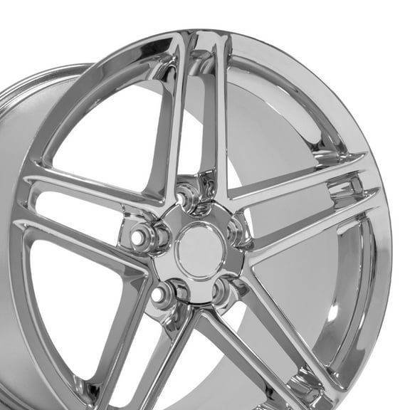 OE Wheels CV07 18 Inch Rims Fit Corvette C6 Z06 Style 5x120.65 18x9.5 Chrome - Hollander 5342 (Set of 4)