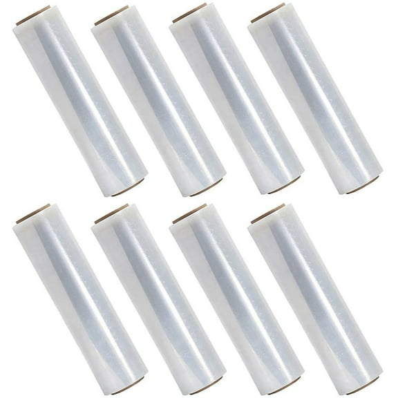 18 Inch X 1500 feet Tough Pallet Shrink Wrap, 80 Gauge Industrial Strength, Commercial Grade Strength Film, Moving & Packing Wrap, For Furniture, Boxes, Pallets (8-Pack)