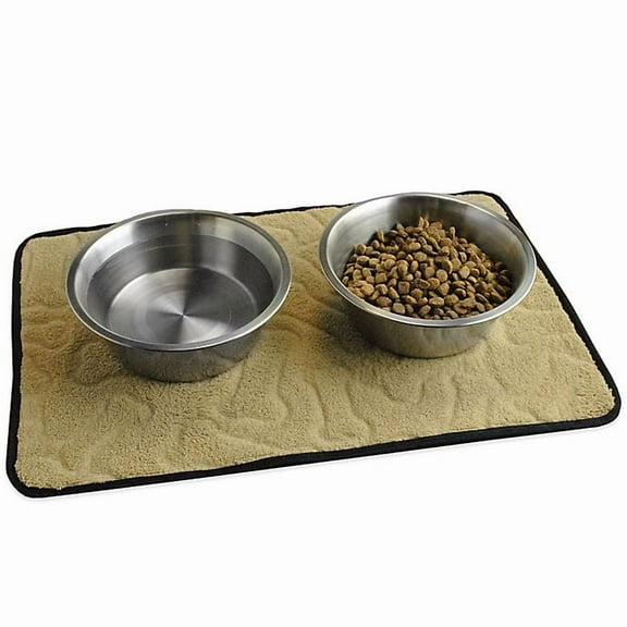 18-Inch x 12-Inch Bone Embossed Pet Mat in Taupe