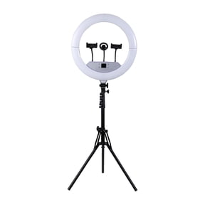 Vivitar Creator Series 18" RGB Foldable Ring Light with Stand, MagSafe-Compatible Phone Mount, Dual USB Charging, Wireless Remote, Adjustable Tripod for Live Vlogging, Makeup, & Live Streaming