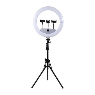 Vivitar Creator Series 18" RGB Foldable Ring Light with Stand, MagSafe-Compatible Phone Mount, Dual USB Charging, Wireless Remote, Adjustable Tripod for Live Vlogging, Makeup, & Live Streaming