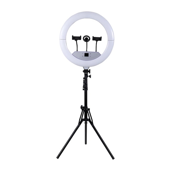 Vivitar Creator Series 18" RGB Foldable Ring Light with Stand, MagSafe-Compatible Phone Mount, Dual USB Charging, Wireless Remote, Adjustable Tripod for Live Vlogging, Makeup, & Live Streaming