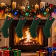 thumbnail image 1 of Honeeladyy 18" Christmas Stockings with Initials, Large Knit Embroidered Letter Army Green Christmas Stocking, Monogram Christmas Stocking for Famliy Holiday and Xmas Tree Fireplace (W), 1 of 5