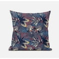 thumbnail image 1 of 18" Indigo Red Tropical Suede Throw Pillow, 1 of 3